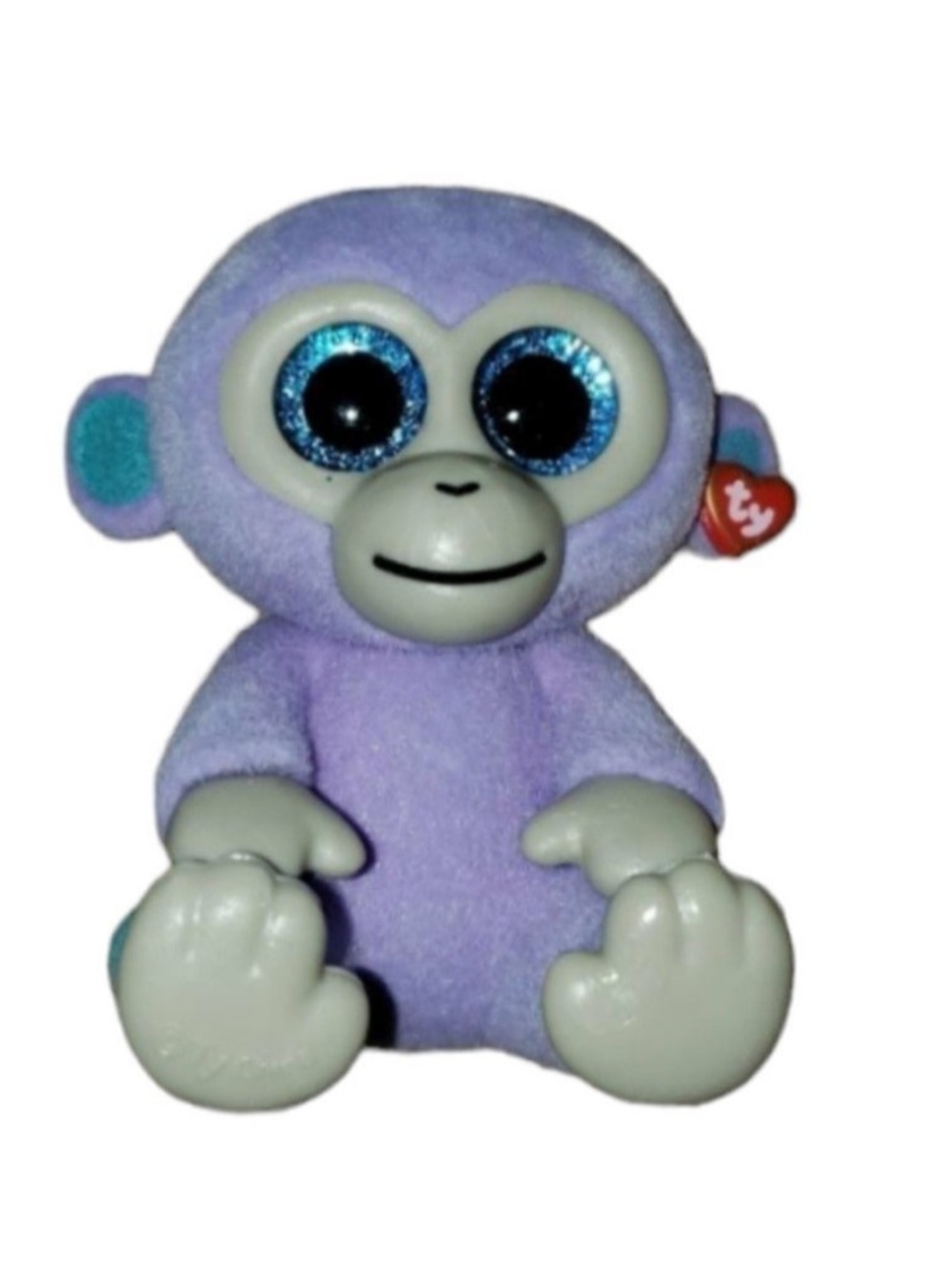 TY Mini Boos Blueberry The Monkey Figure NEW Fuzzy Purple Blue Figure